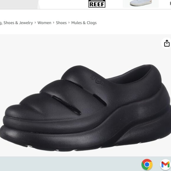 UGG Women's Black Yeah Clogs New in Box Sz 8M - Picture 1 of 6